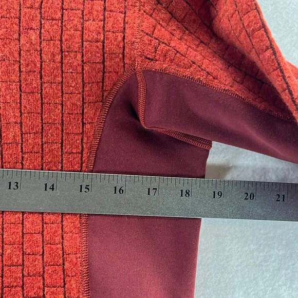 Vtg Patagonia Fleece Jacket Womens Size M Geometric Pattern Hoodie Orange - Picture 11 of 12